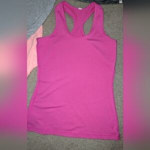Ivivva Fuesha/Pink Razor Back Tank Top - Girls Size XL(12-14yrs)